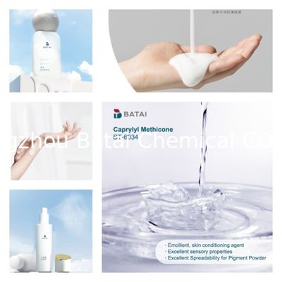 Caprylyl méthicone L'indice de réfraction ultime n/20D 1.4100 1.4200 Ingrédient pour les préparations de soins de la peau