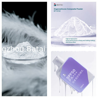 Poudre composite d'organosilicone en poudre solide blanche 8,0 ~ 12,0 μm Pour les cosmétiques